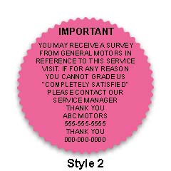 2" starburst labels (csi) - Fluorescent Pink
