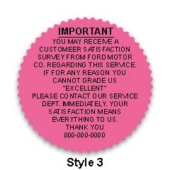 2" starburst labels (csi) - Fluorescent Pink