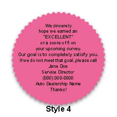 2" starburst labels (csi) - Fluorescent Pink
