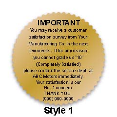 2" starburst labels (csi) - Metallic Foil Gold