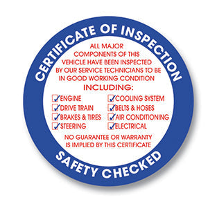 Inspection sticker