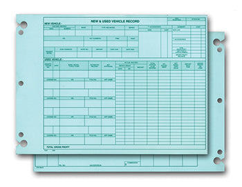 Vehicle inventory records - form 1204