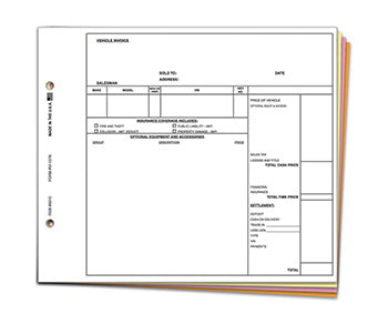 Truform™ brand - vehicle invoice - form VI-131N