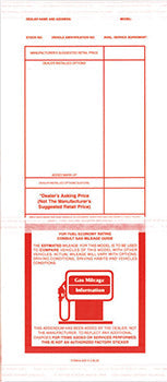 Addendum stickers (tape adhesive) - form #add-512