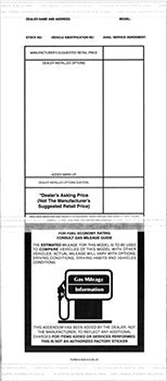 Addendum stickers (tape adhesive) - form #add-512