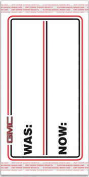 Addendum stickers (tape adhesive)