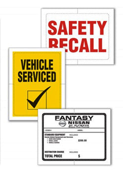 Peel-n-Seal™ Brand - addendum stickers (adhesive) - custom