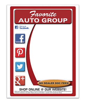 Peel-n-Seal™ Brand - custom 1-part buyers guide / window sticker