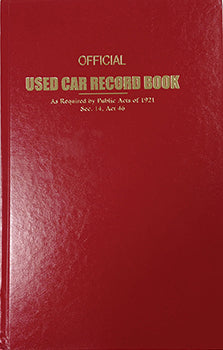 Used car record book (police book)
