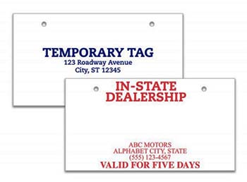 Temporary standard paper tag