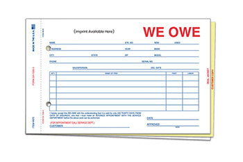 Truform™ brand - we owe / you owe - form SA-1506-3