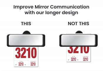 Caats™ brand - custom white service dispatch numbers