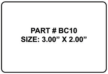 3" x 2" Blank bar code labels - BC10 (RDT4-300200-1P)