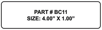 4" x 1" Blank bar code labels - BC11 (RDT4-400100-1P)