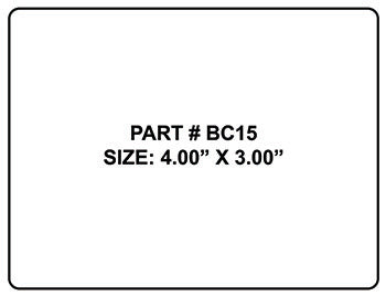 4" x 3" Blank bar code labels - BC15 (RDT4-400300-1P)