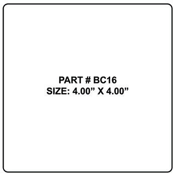 4" x 4" Blank bar code labels - BC16 (RDT4-400400-1P)