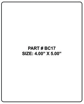 4" x 5" Blank bar code labels - BC17 (RDT4-400500-1P)