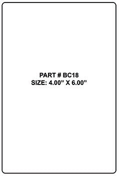 4" x 6" Blank bar code labels - BC18 (RDT4-400600-1P)