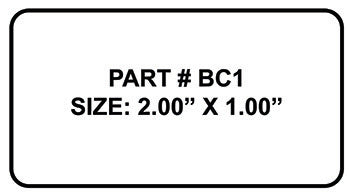 2" x 1" Blank bar code labels - BC1 (RDT4-200100-1P)