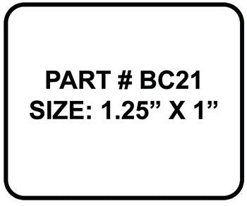 1.25" x 1" Blank bar code labels - BC21 (RDT4-125100-1P)