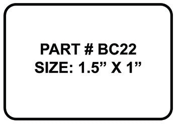 1.5" x 1" Blank bar code labels - BC22 (RDT4-150100-1P)