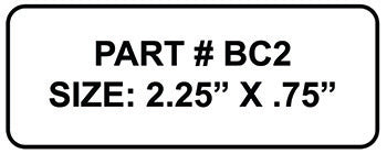 2.25" x .75" Blank bar code labels - BC2 (RDT4-225075-1P)
