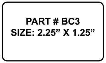2.25" x 1.25" Blank barcode labels - BC3 (RDT4-225125-1P)