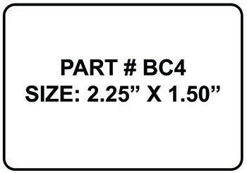 2.25" X 1.5" Blank bar code labels - BC4 (RDT4-225150-1P)