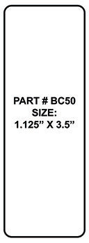 Blank bar code labels - BC50 (DYM-1.1X3.5)