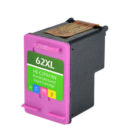 HP 62XL / C2P07AN Tri-Color Ink (Cyan/Magenta/Yellow) - HP Inkjet Cartridge