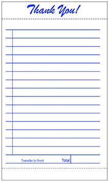 Guest Checks - 2-part tag - DL-520