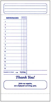 Guest Checks - 2-part tag - DL-620