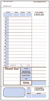 Guest Checks - 2-part tag - DL-620