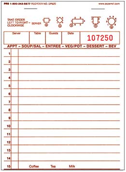 Guest Checks - 2-part booked - DP-620