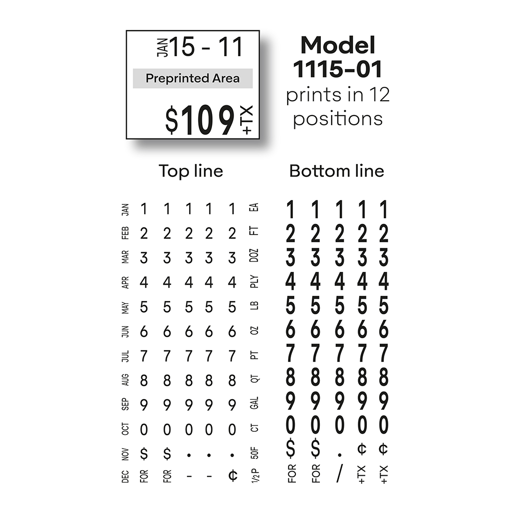 Monarch® 1115 - Avery Dennison™ - 2 Line Price Marking Labeler