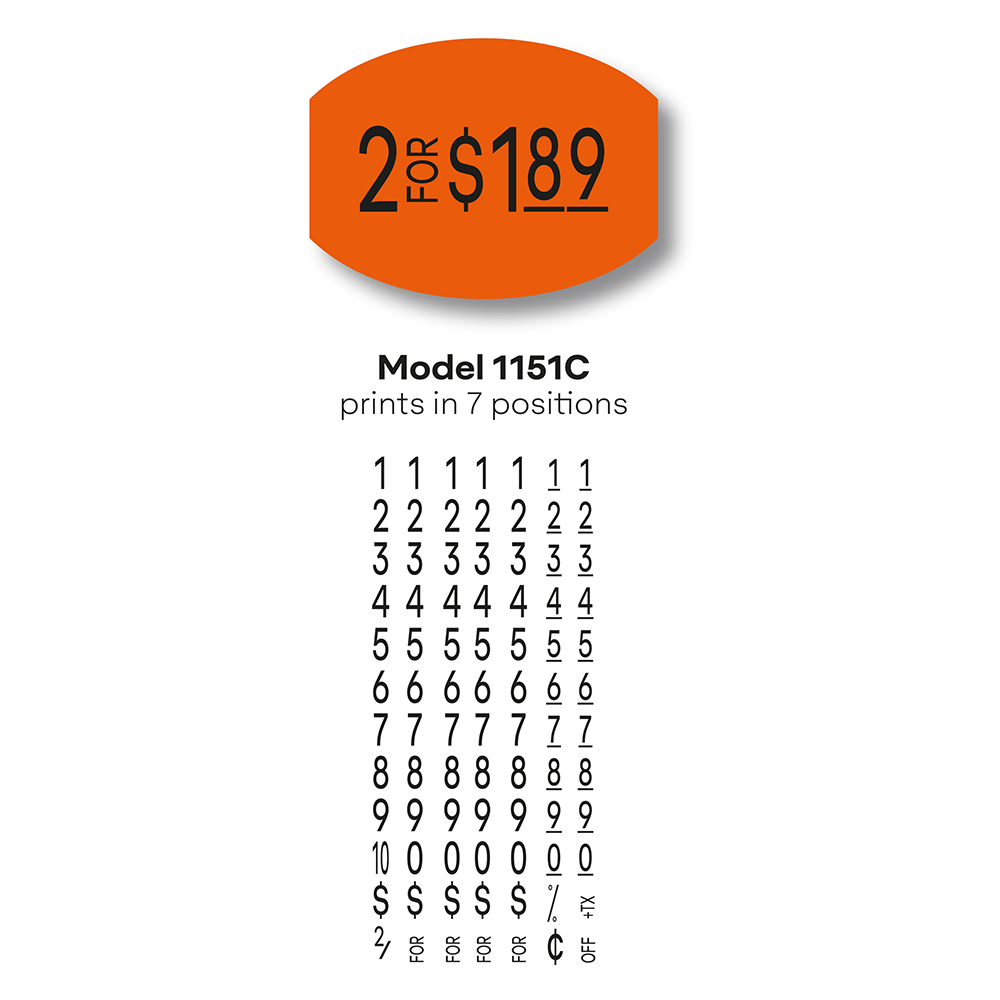 Monarch® 1151-C Avery Dennison™ - 1 Line Promotional Price Marking Labeler