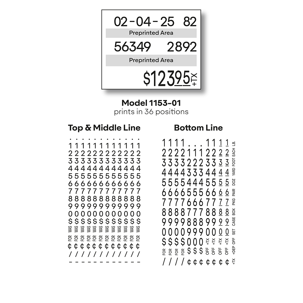 Monarch® 1153 - Avery Dennison™ - 3 Line Price Marking Labeler