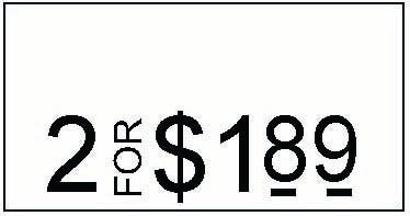 Monarch® 1110 Avery Dennison™ - 1 Line Price Marking Labels - FEB-122 (000542)