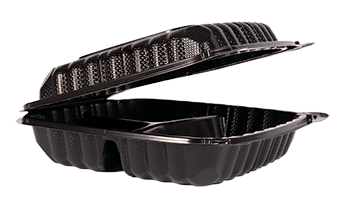 9" three cell dinner box food storage container